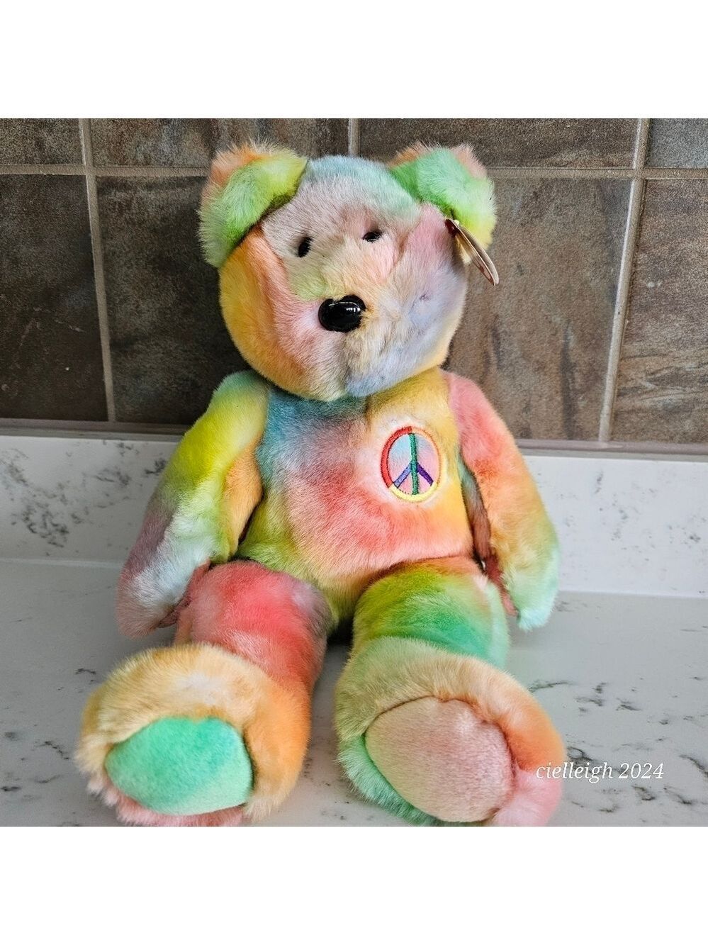 Peace The Bear Beanie Buddy